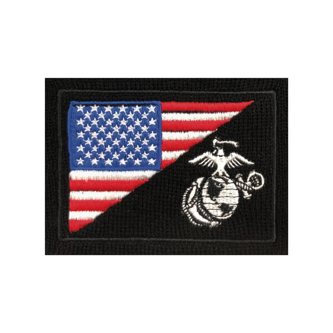 USMC Eagle, Globe and Anchor / US Flag Deluxe fine knit Watch Cap