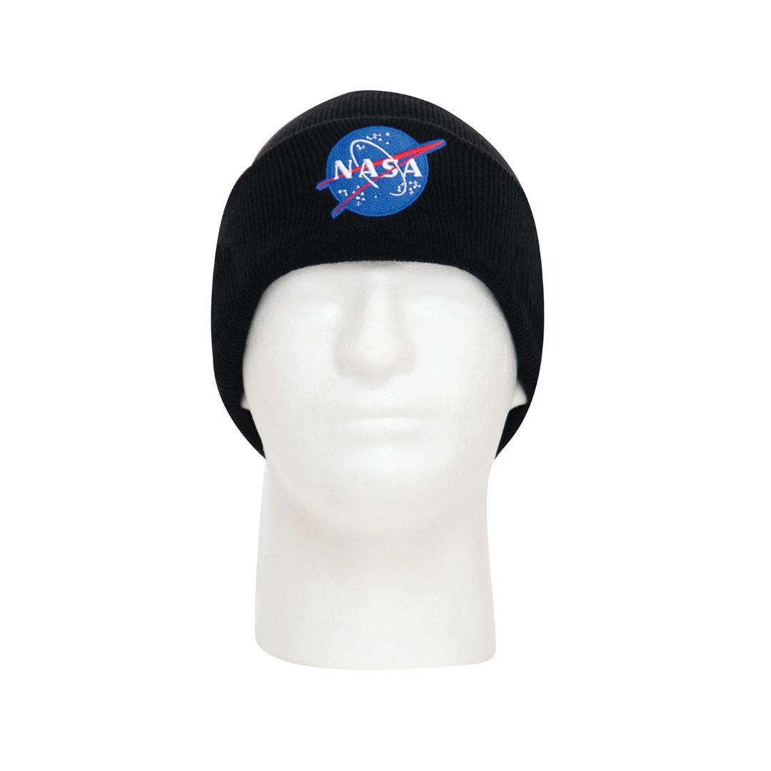 Deluxe NASA Meatball Logo Embroidered Watch Cap Black