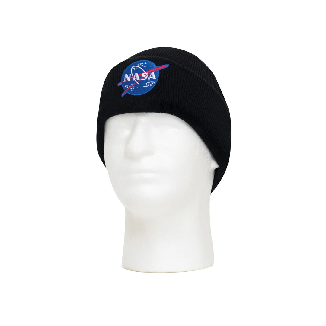 Deluxe NASA Meatball Logo Embroidered Watch Cap Black