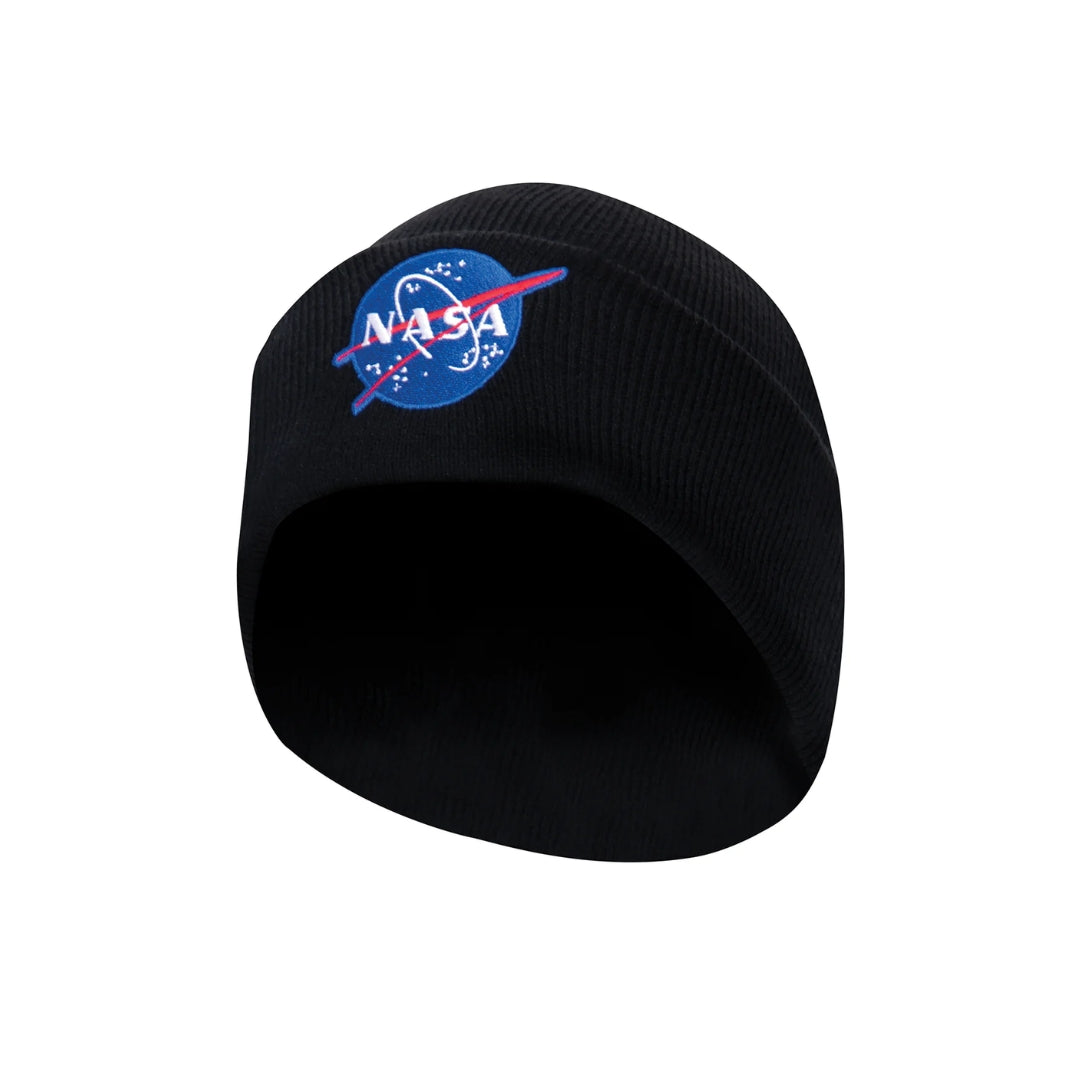 Deluxe NASA Meatball Logo Embroidered Watch Cap Black